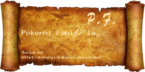 Pokorni Fabióla névjegykártya
